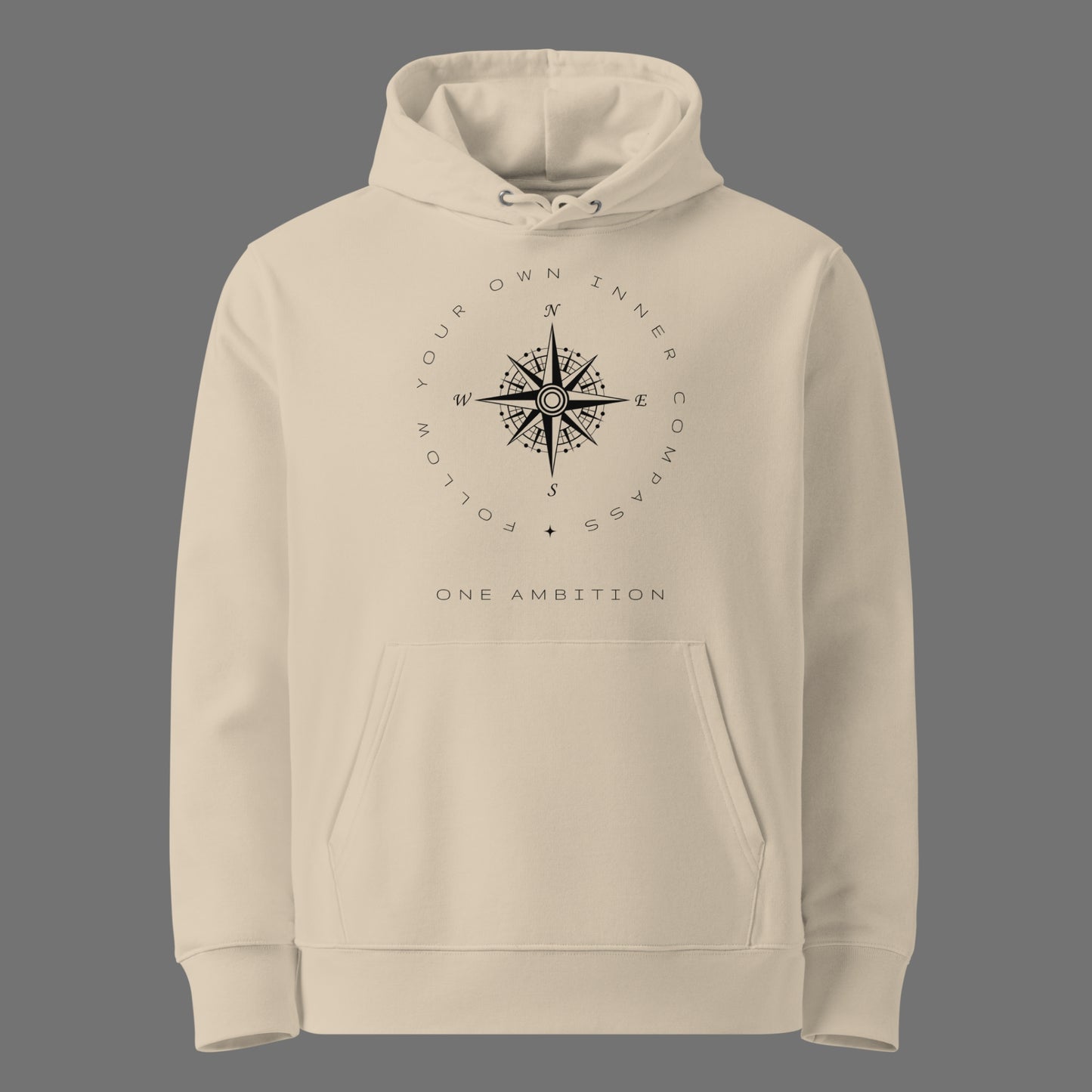 Sweat à capuche coton bio COMPASS LIGHT - Unisexe