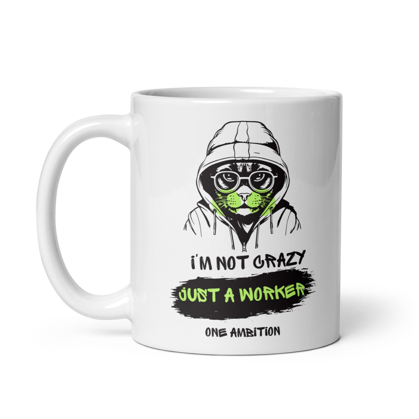 Mug Blanc Brillant I'M NOT CRAZY