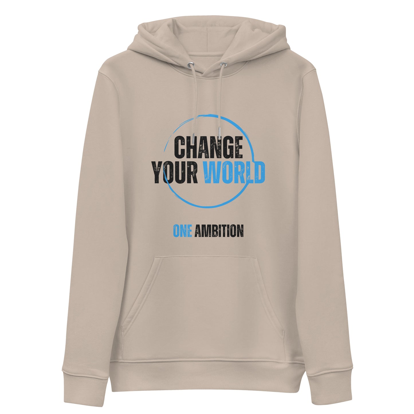 Sweat à capuche coton bio CHANGE YOUR WORLD LIGHT - Unisexe