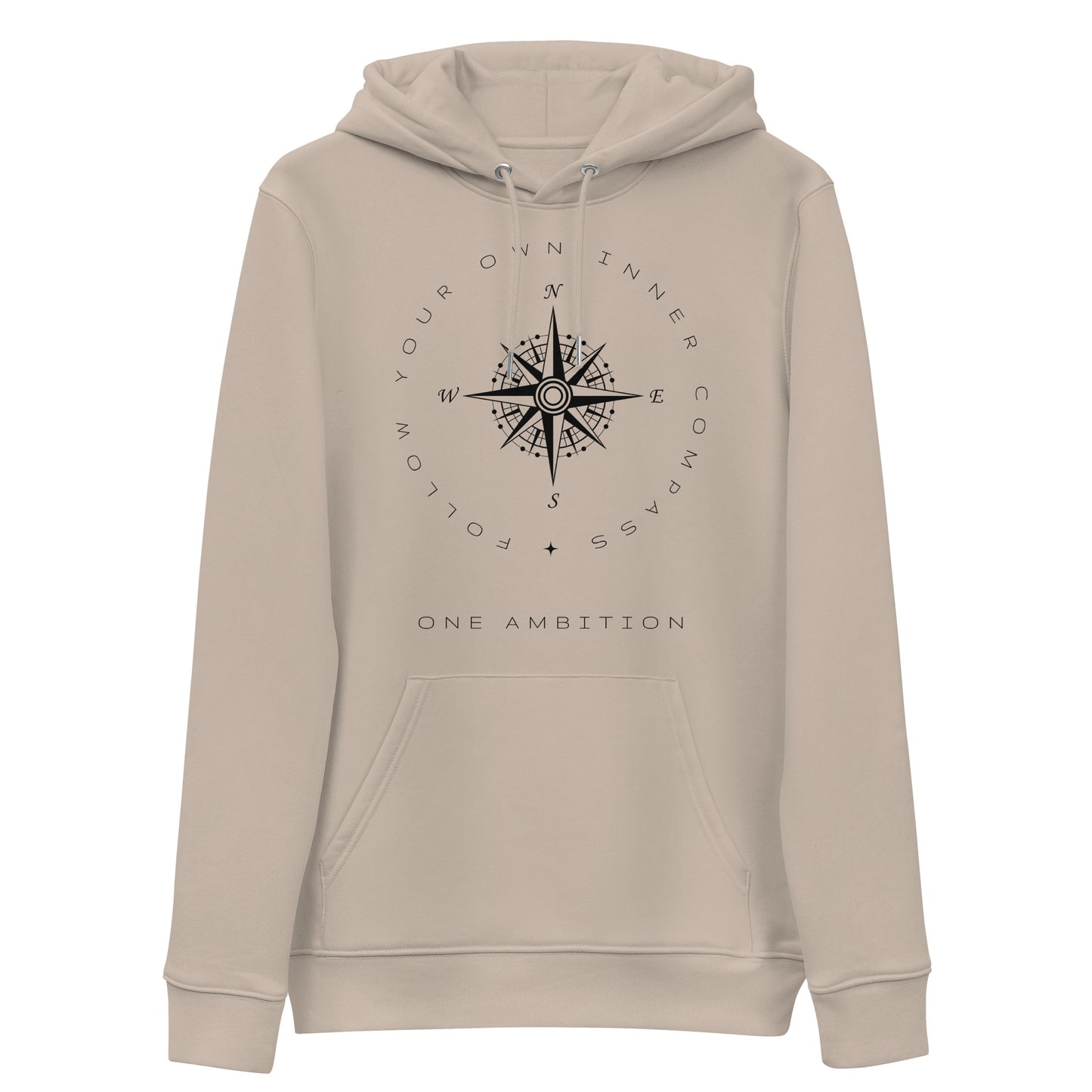 Sweat à capuche coton bio COMPASS LIGHT - Unisexe