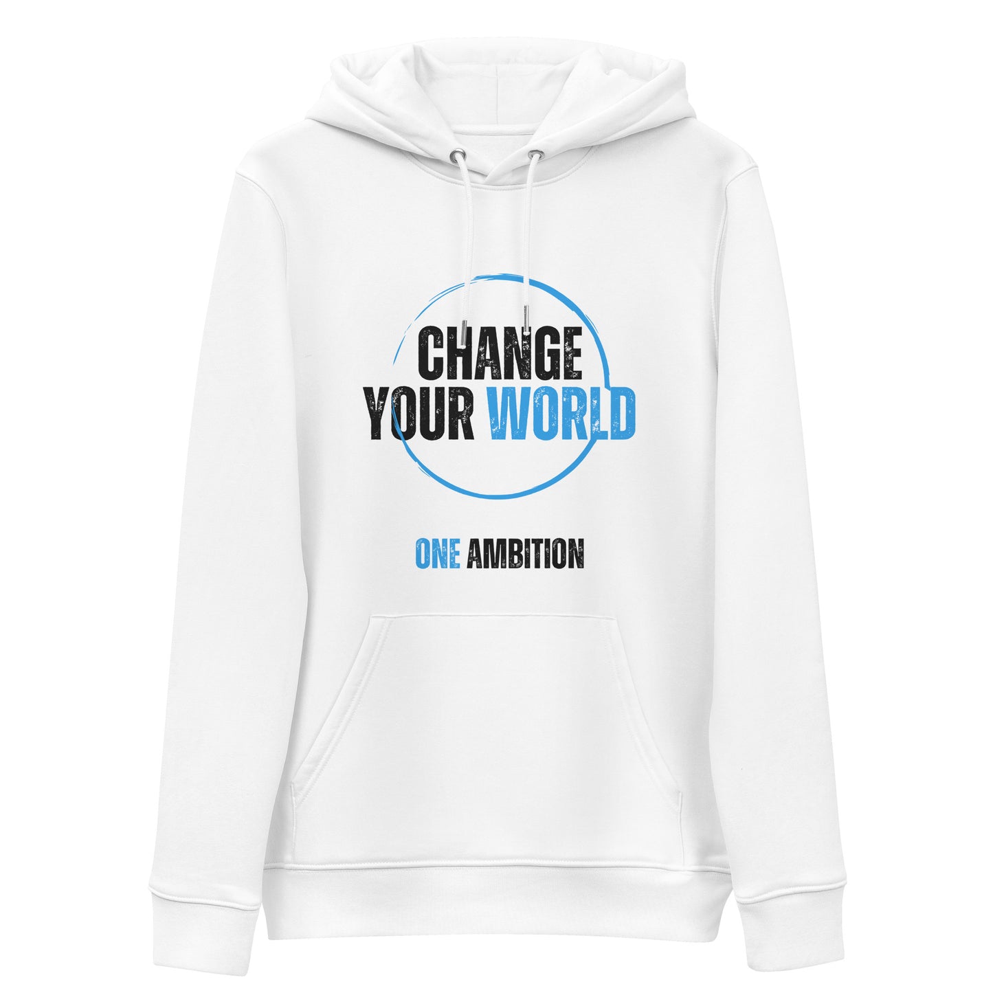 Sweat à capuche coton bio CHANGE YOUR WORLD LIGHT - Unisexe