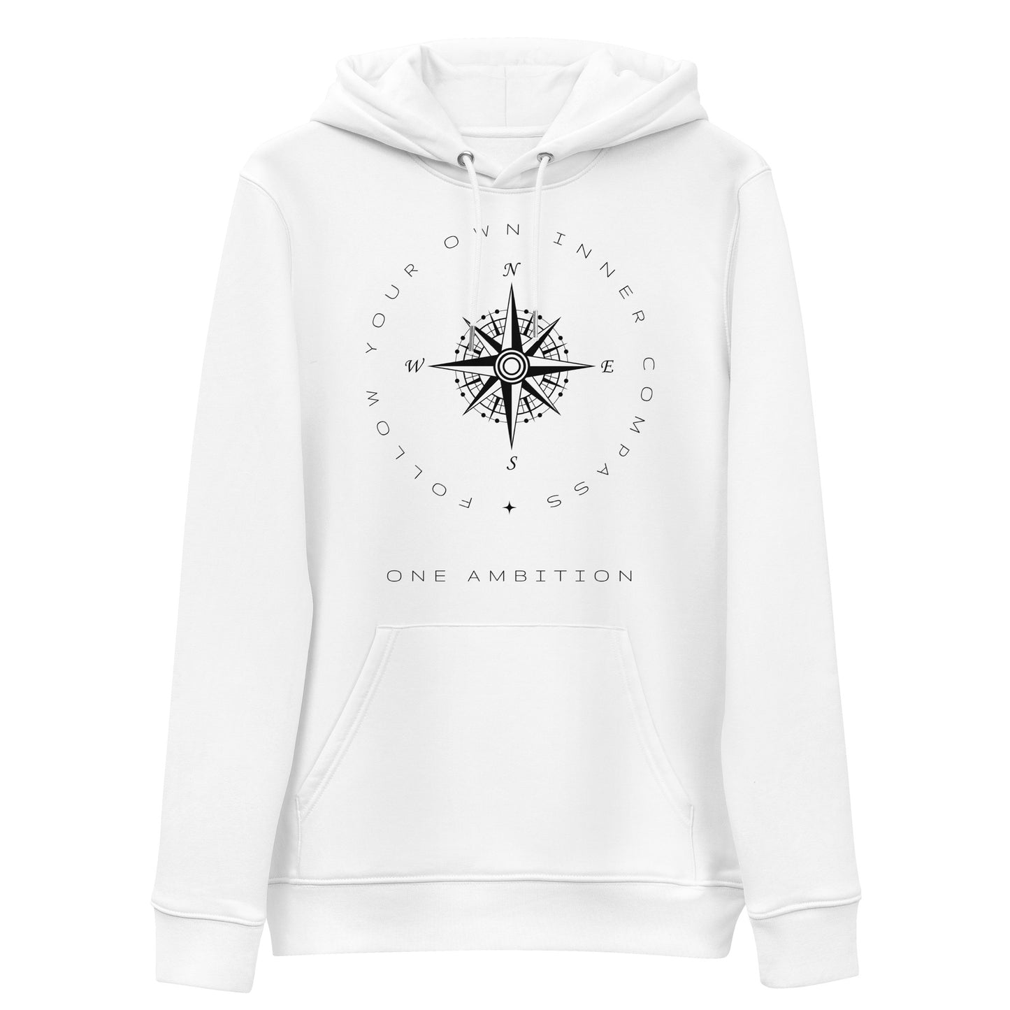 Sweat à capuche coton bio COMPASS LIGHT - Unisexe