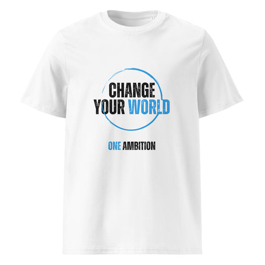 T-shirt unisexe coton bio CHANGE YOUR WORLD LIGHT