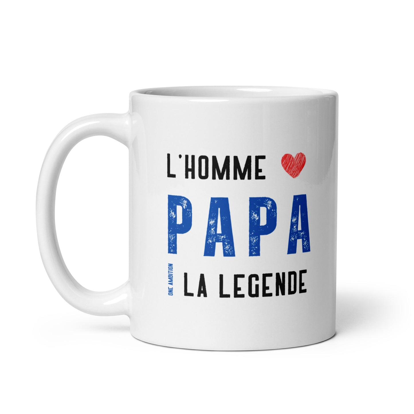 Mug Blanc Brillant PAPA LA LEGENDE