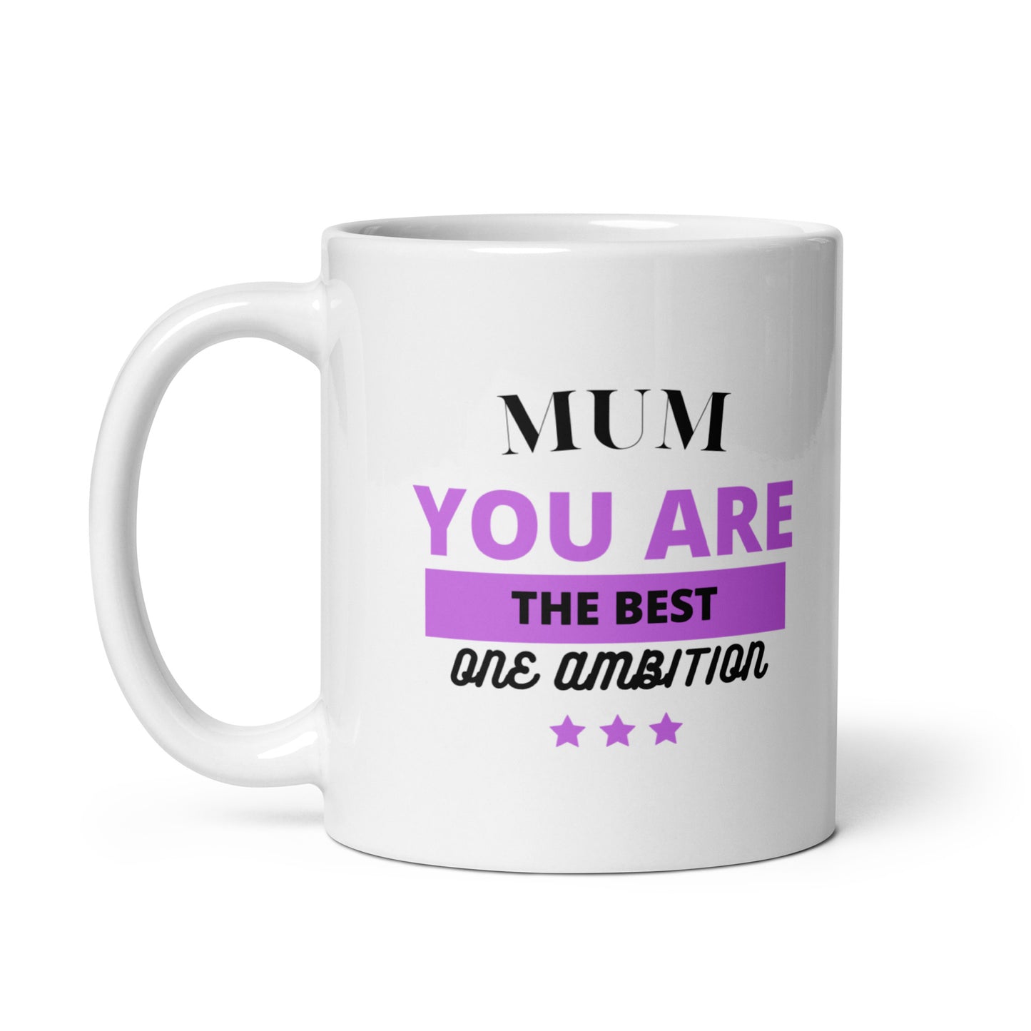 Mug Blanc Brillant MUM THE BEST