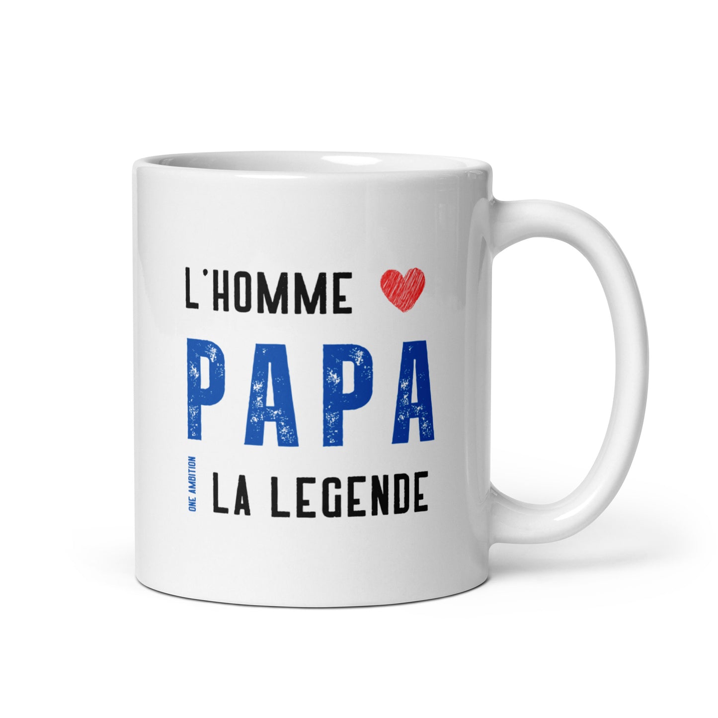 Mug Blanc Brillant PAPA LA LEGENDE