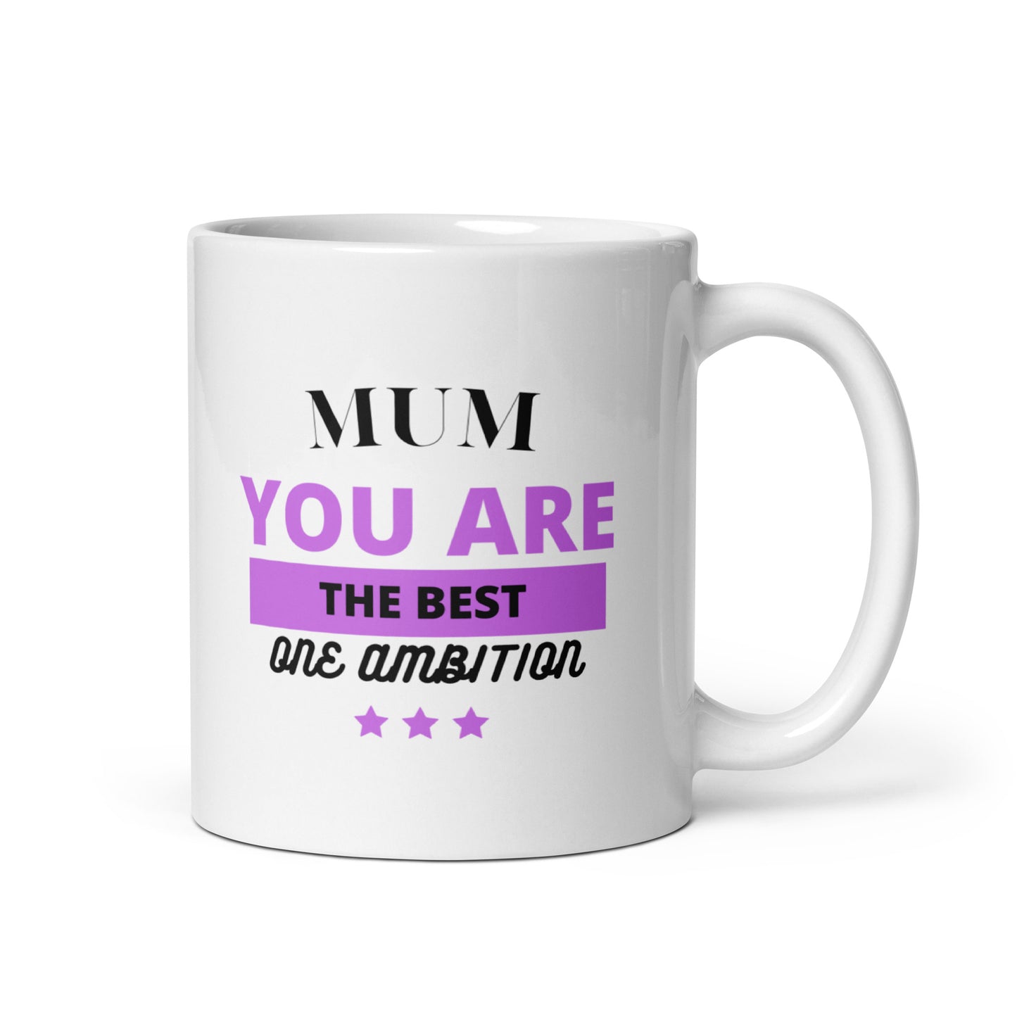 Mug Blanc Brillant MUM THE BEST