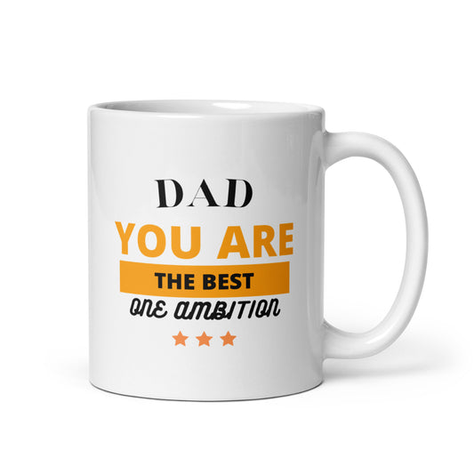 Mug Blanc Brillant DAD THE BEST